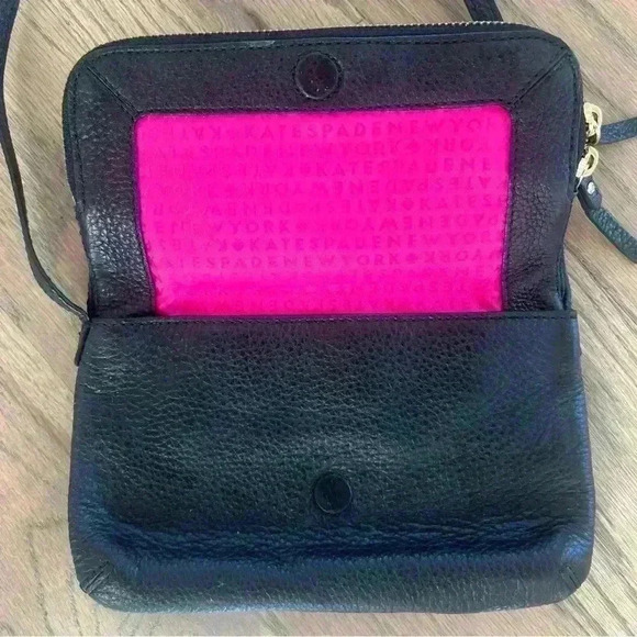 Kate Spade Black Leather Crossbody with Gold Hardware - Picture 7 of 10